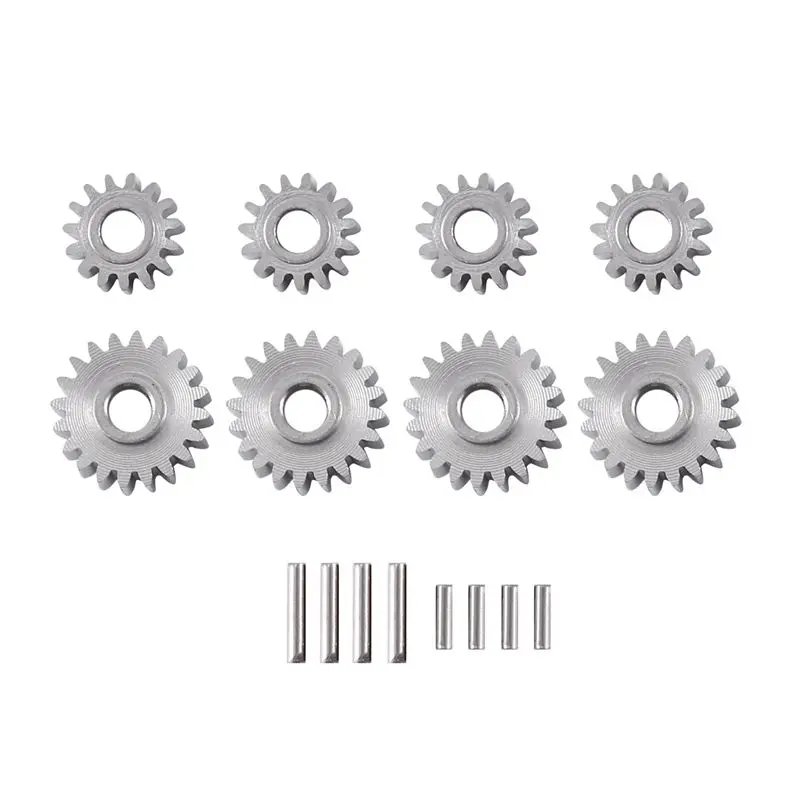 ABMI-8Piece Overdrive Steel Portal Axle Gear Set 20T 15T For 1/24 FMS FCX24 RC Crawler Car Replacement Parts,