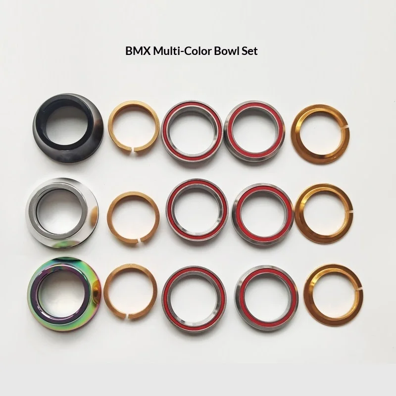 For BMXBicycle28.6mmAluminum Alloy Bearing Colorful/Black/silver Head tube and bowl set，For bicycle parts and components