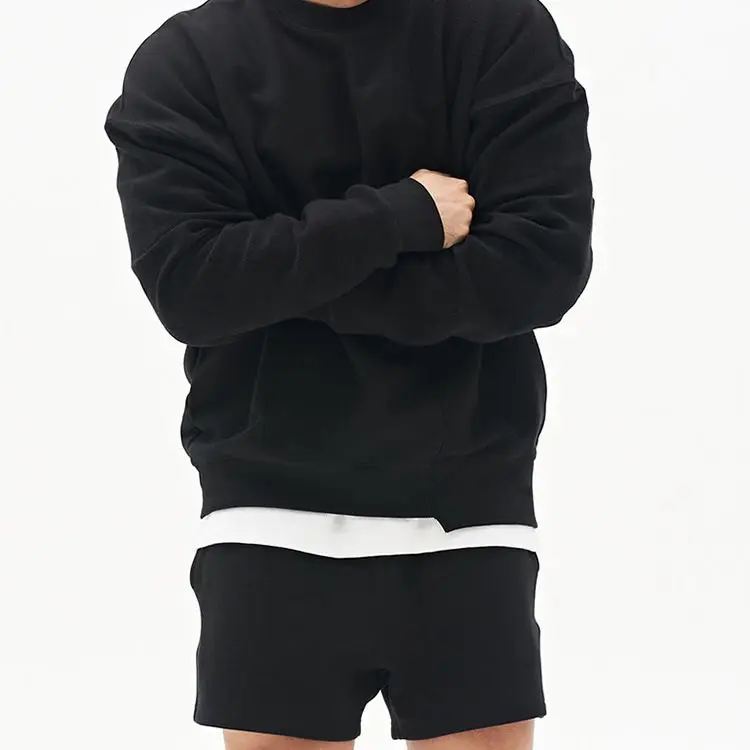 

Мужской весенне-осенний свитер с круглым вырезом в корейском стиле, модная брендовая мужская простая и универсальная спортивная куртка из тяжелой шерсти