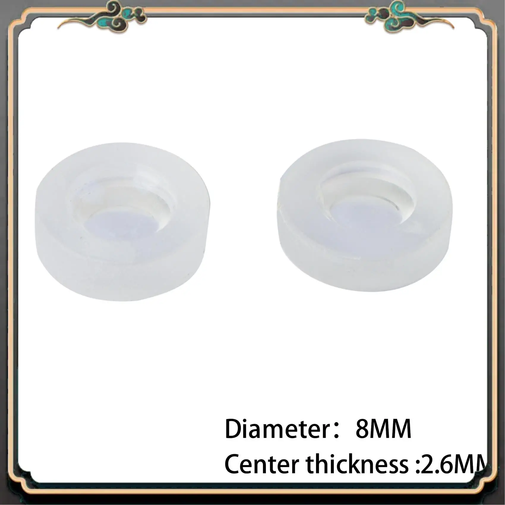 ASMA-2PCS D8 Glass Double-Concave 20 Times  Expander Lens, Diode Lamp Holder Diffuser Lens