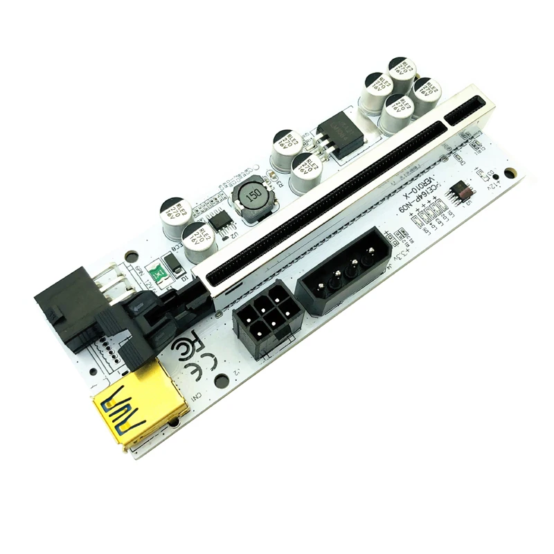 Elevador de 6 piezas para tarjeta de vídeo, extensor PCIE, PCI Express X16, Cable USB 3,0, tarjeta PCI-E, GPU, minería, 010 VER010-X