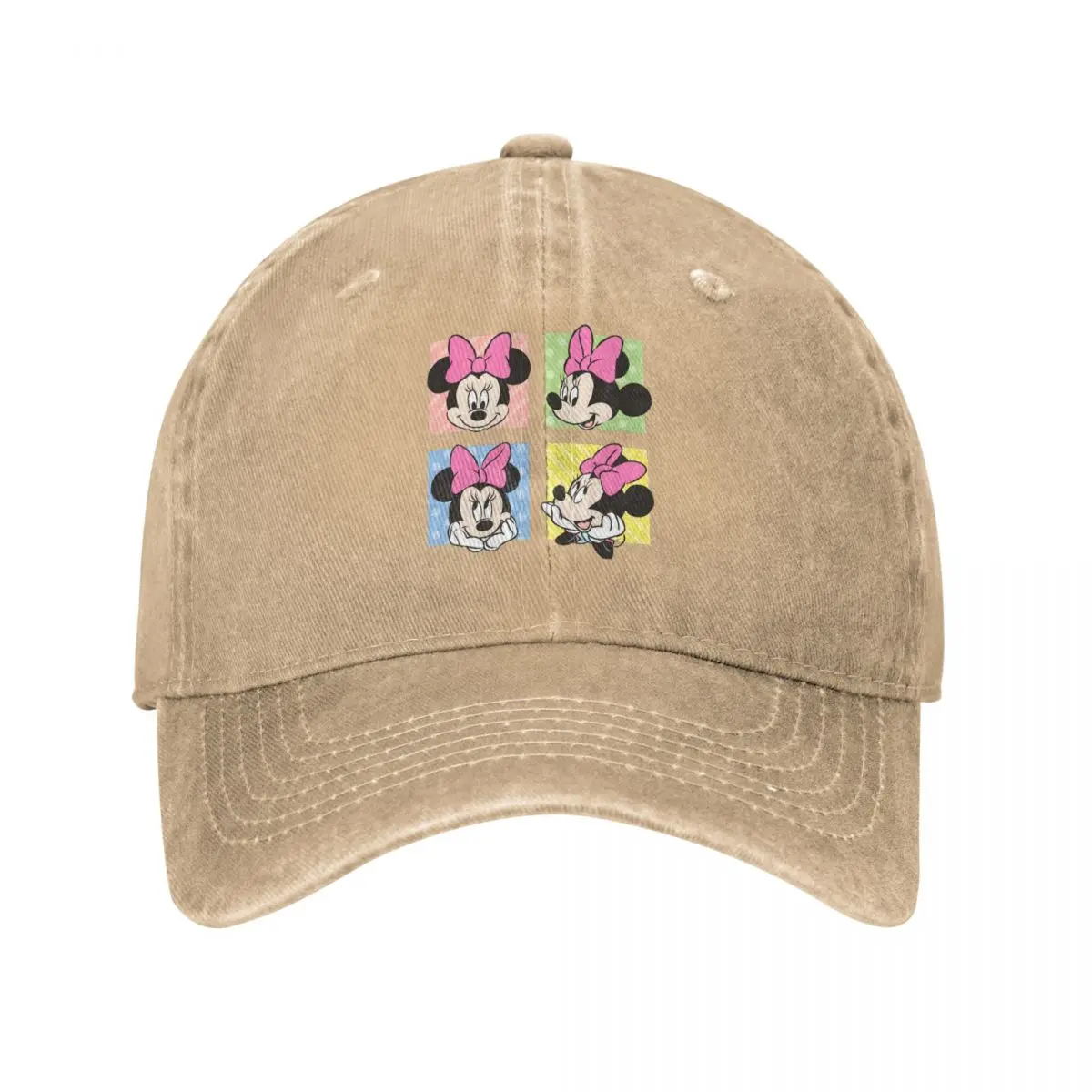 Mickey Minnie Mouse Cartoon Baseball Cap Classic Distressed Washed Sun Cap Unisex Outdoor Workouts Gift Caps Hat