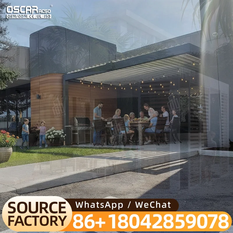 Motorized Aluminum Patio Roof Pergola for Backyard Garden and Outdoor Events pergola