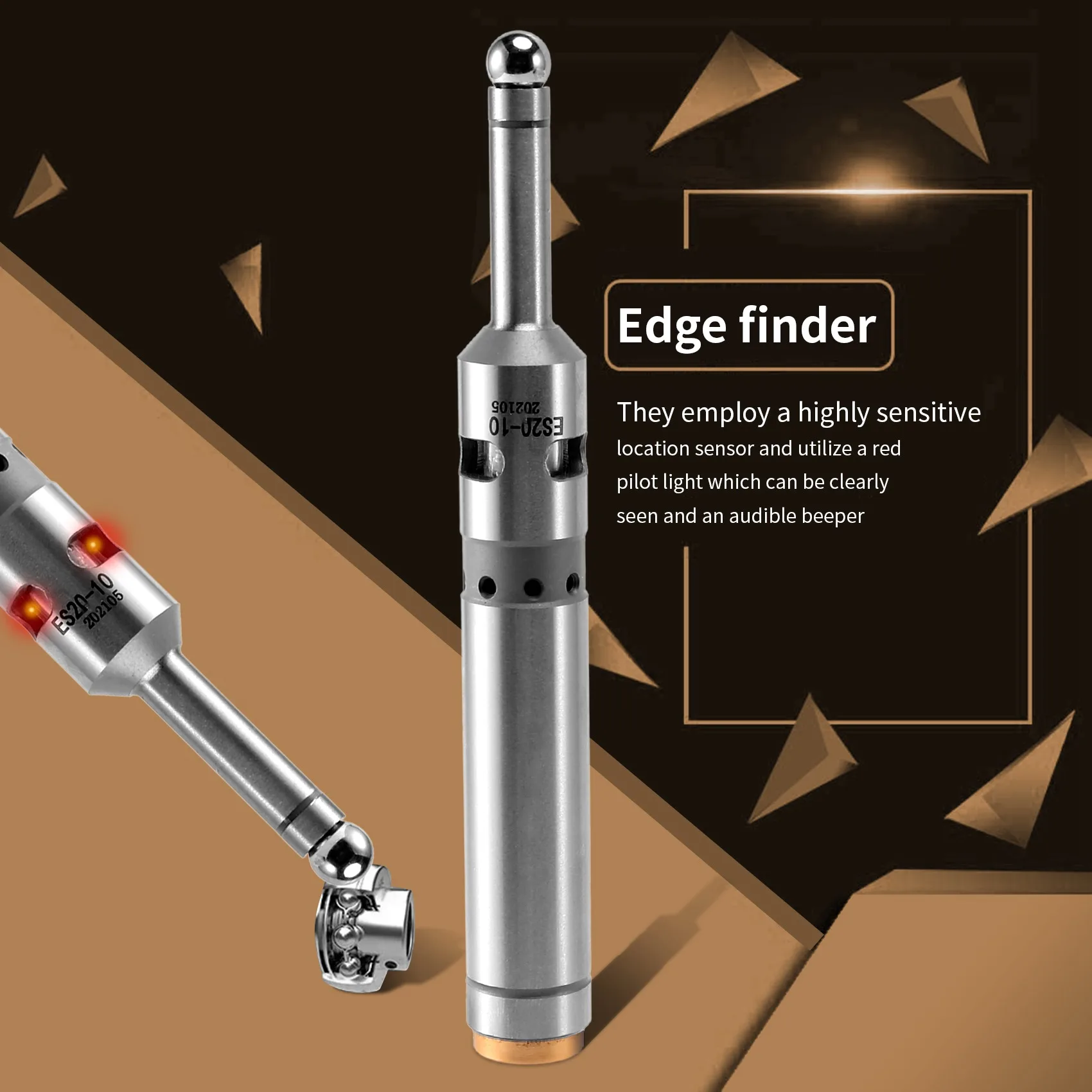 AB47-buscador de bordes electrónico, Sensor de punto de contacto con pitido Led, sonda endurecida, suelo de precisión para fresado de máquinas Cnc