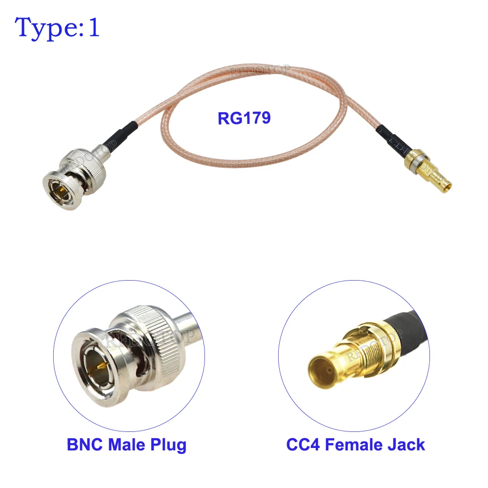 RG-179 CC4 1.0/2.3 Female Jack to BNC Male/Female Connector RF RG179 Coaxial Cable HD SDI 75ohm for Blackmagic HyperDeck Shuttle