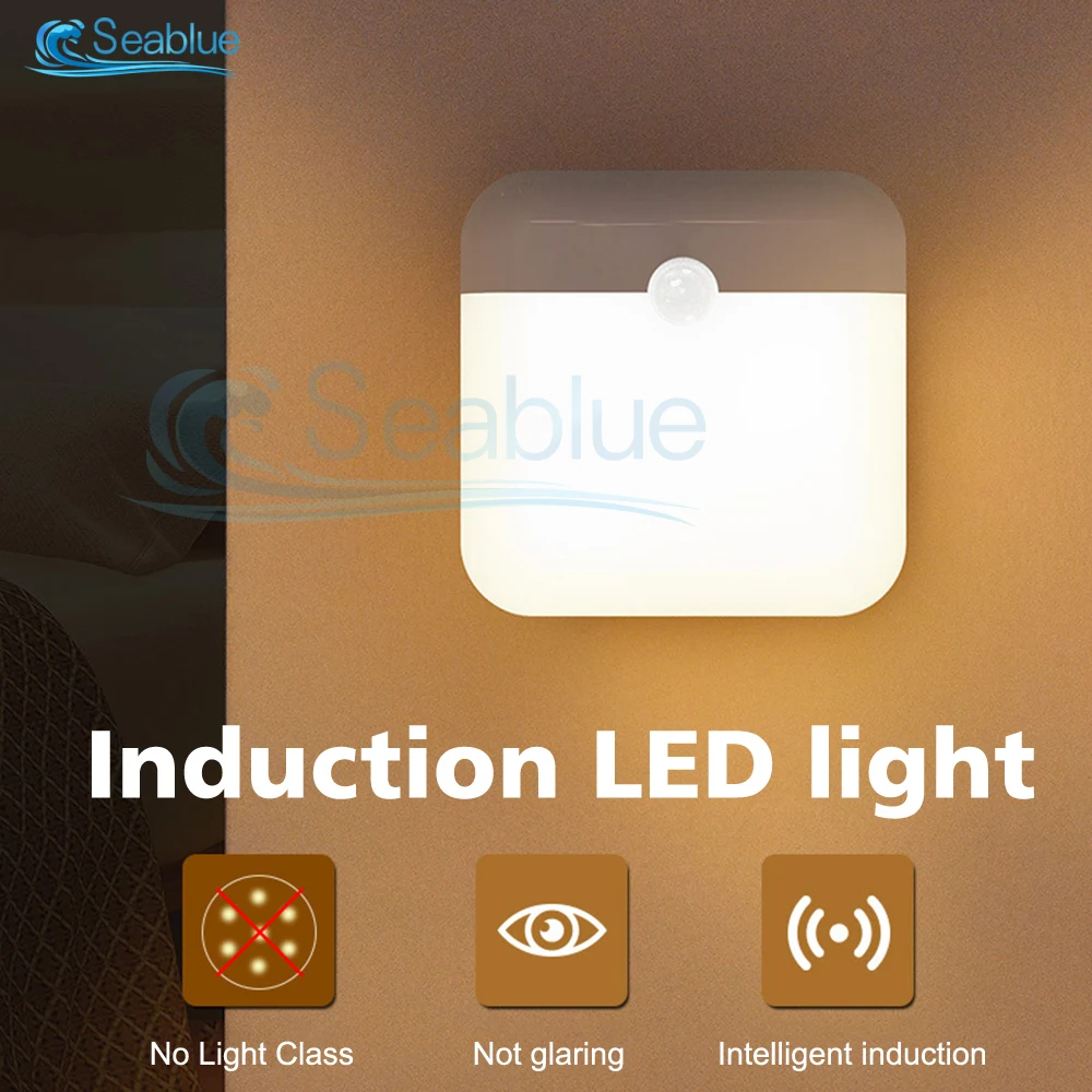 

LED Motion Sensor Light Wireless LED Night Light Type C Rechargeable Night Light Cabinet Wardrobe Lamp Staircase For Kitchen LED