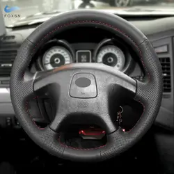 Car Accessories Steering Wheel Cover Leather Trim For Mitsubishi L200 1997 - 2006 Pajero Pinin 1999 -2003 Space Gear 1998 - 2001