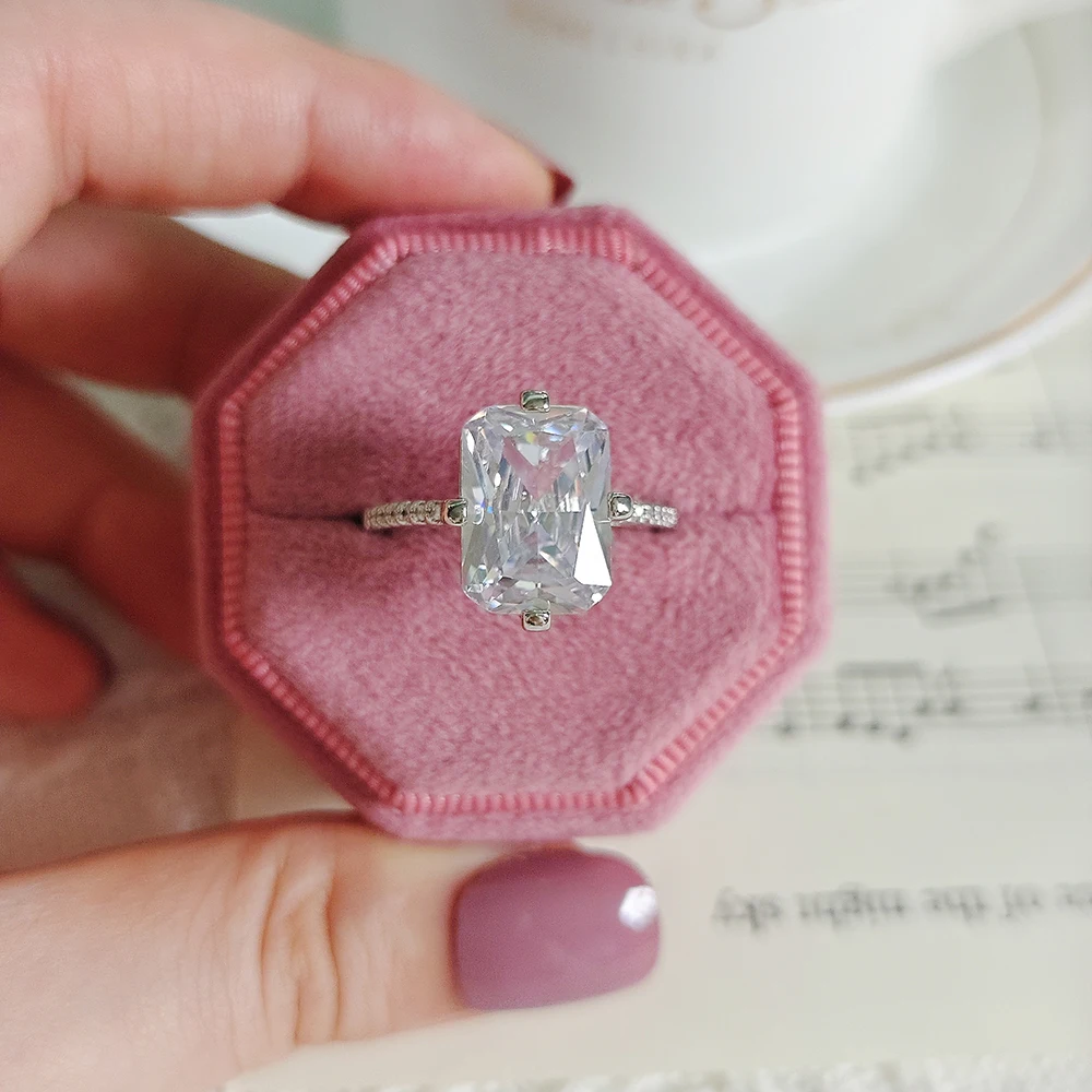 Original Real Silver Color Designer Zirconia Engagement Ring for Women Wedding Luxury Wholesale Gifts Jewelry Z51