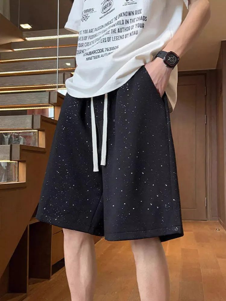 Summer New Heavy Industry Gypsy Sequined Shorts Fashion Trendy Mens Sunshine Teen Boys Loose Casual Fashion Versatile Shorts