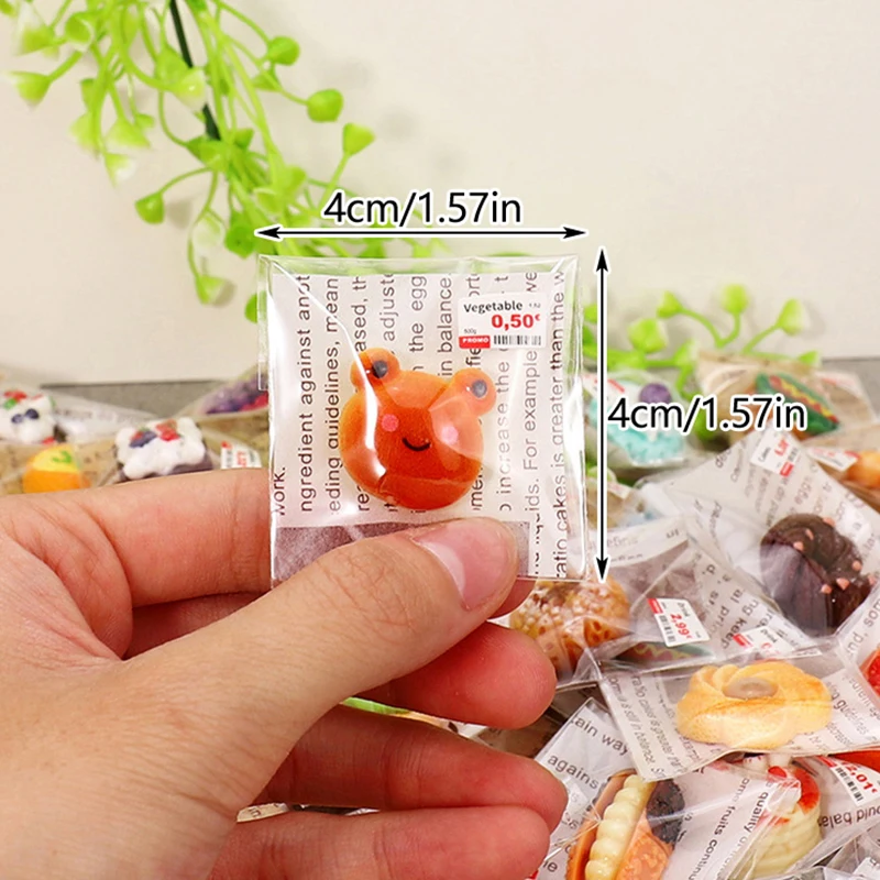 5Pcs 1/12 Dollhouse Simulation Individually Packaged Bread Model Dollhouse Mini Food Dessert Decoration Dolls House Accessories