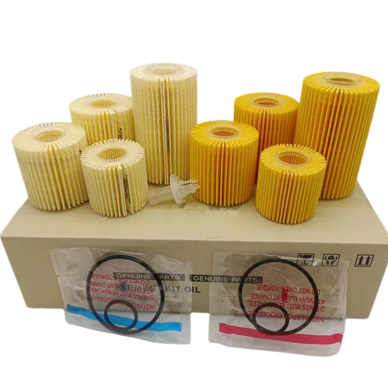 10Pcs Oil Filter Kit Fit 04152-37010 04152-31080 04152-31090 04152-YZZA1 04152-38020 04152-YZZA4 for Carola for Hanlanda