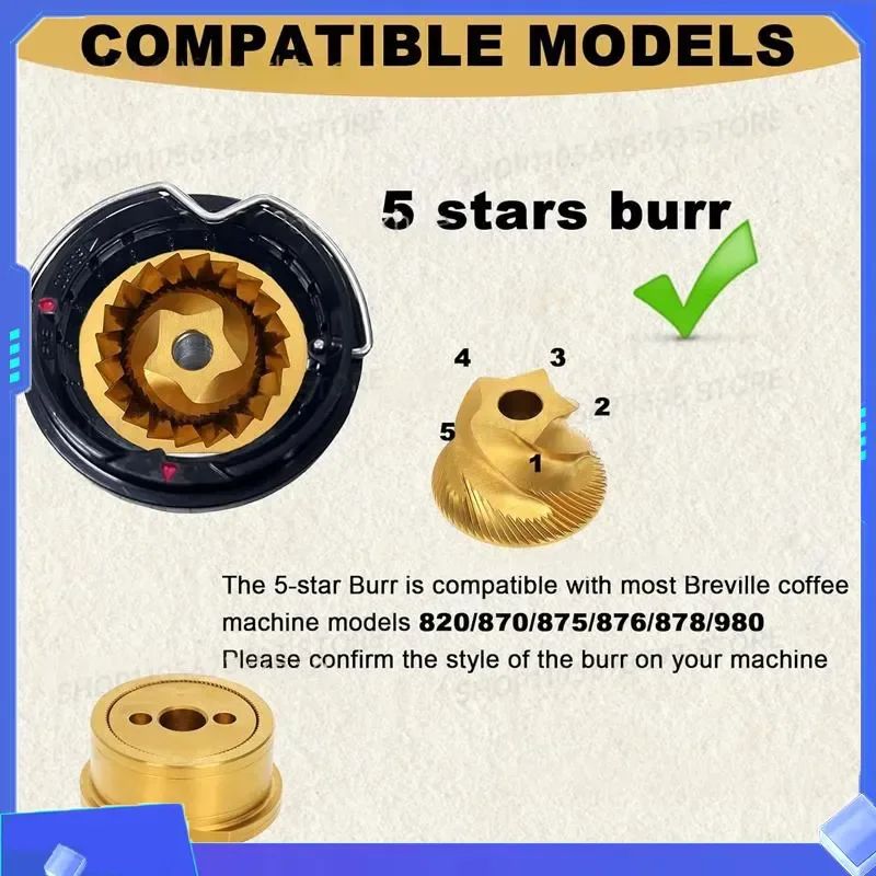 Conical Grinder Burr Replacement for  Express Impress Espresso Touch BES870 875 876 860 Coffee Machine