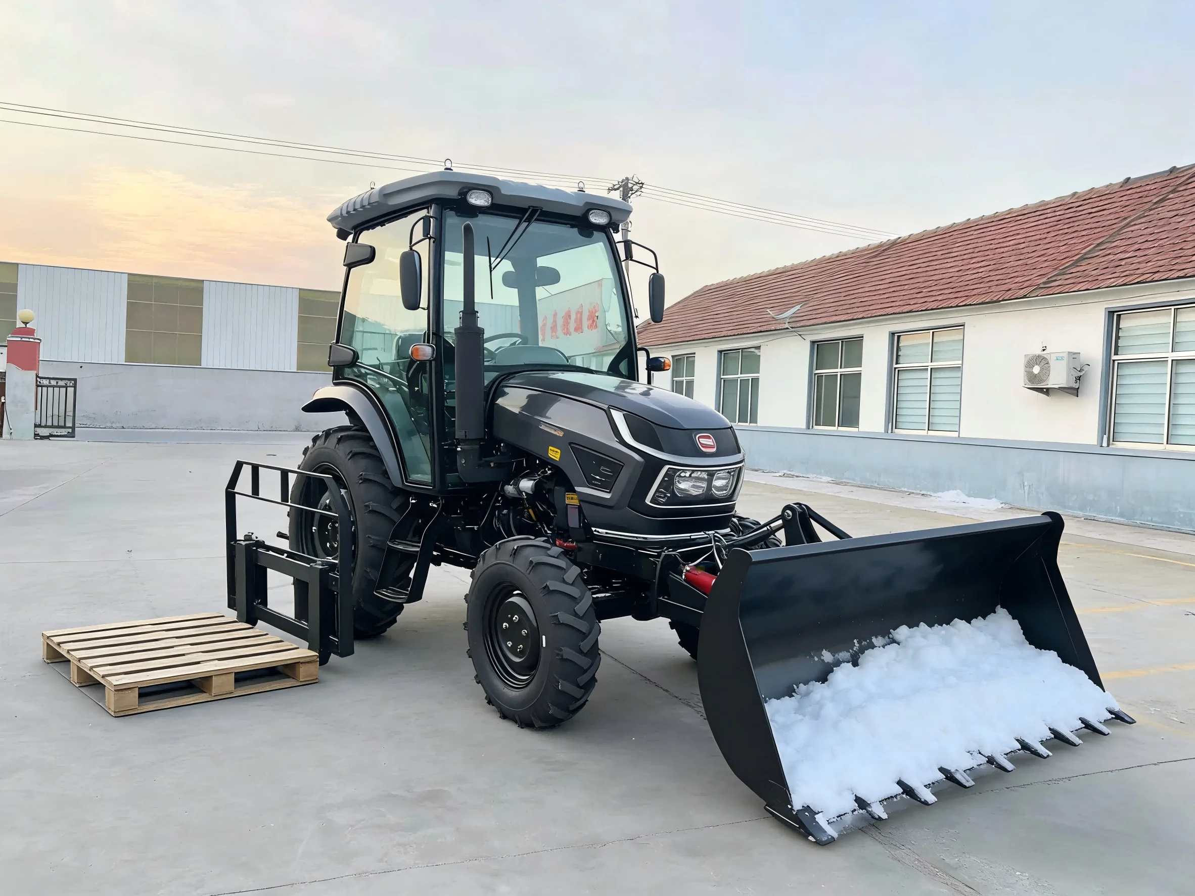 4x4 50-120 hp agricultural tractors for sale, CE certified, and compatible with various agricultural implements.