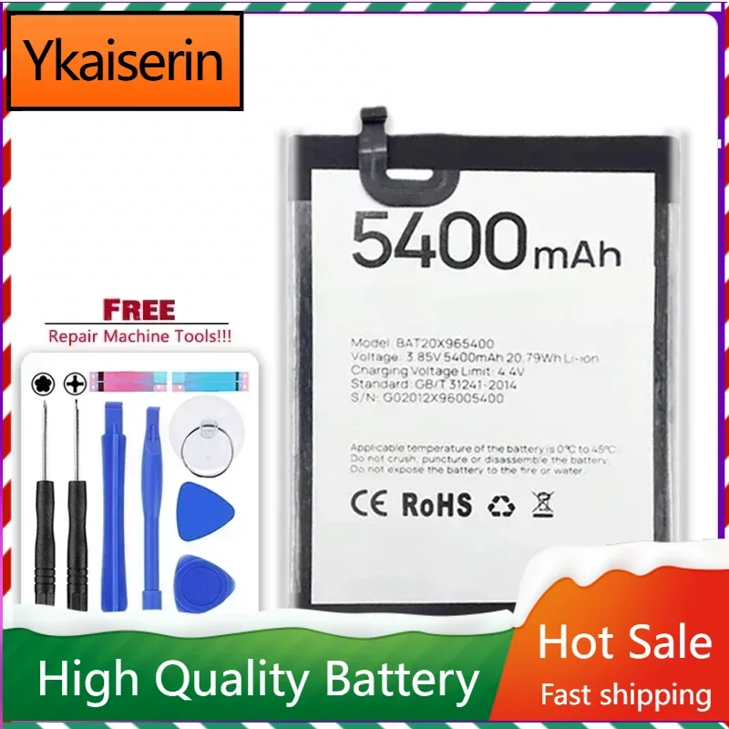 YKaiserin 5400mAh Replacement Battery BAT20X965400 for DOOGEE X96 Pro/X95 Pro X95Pro/X97/X98 Pro X98Pro X97Pro Batteries