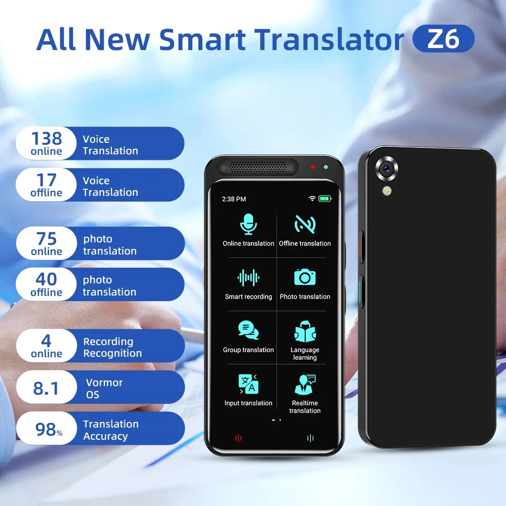 Portable Smart Translator Photo/Offline/Online Realtime Translation 134 Languages For Foreign Travel 2024 High Speed Accuracy