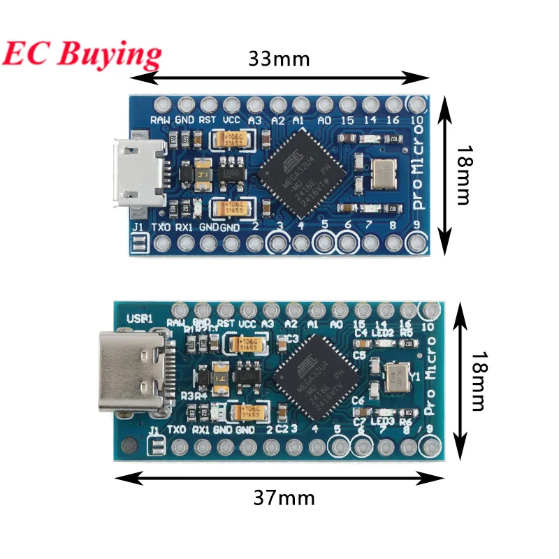 -ért mikro ATMEGA32U4 5V/16MHZ type-c Mali USB Mikrokontroller Modul számára arduino Leonárd Egyesült Nemzetek R3 hajcsat Kamra Berak vmibe atmega328