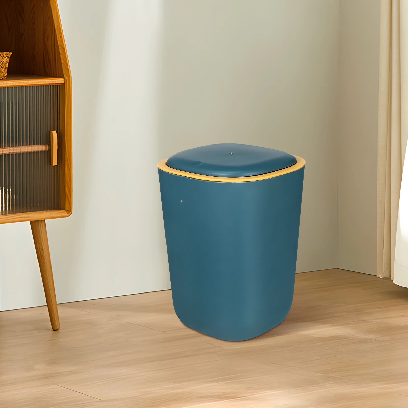 

Flip Top Trash Can 8L Plastic Waste Bin For Bedroom Kitchen Office Small Household Garbage Container Dust Bin Rubbish Storage
