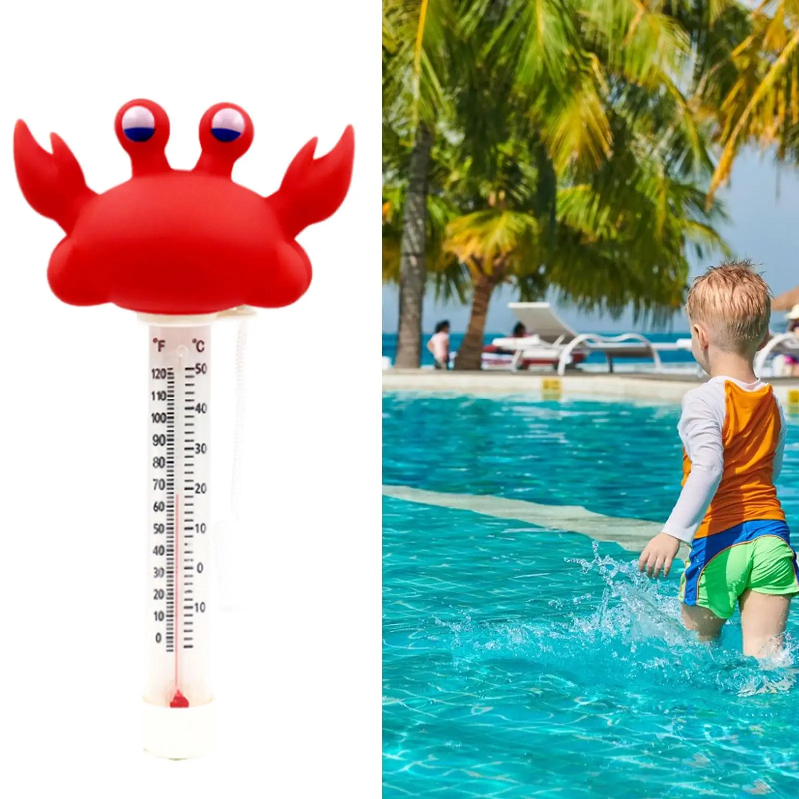 Zwembadthermometer Cartoon Zwembad Thermometer Meter Hot Tubs Voor Spa 'S Bubbelbaden Buiten Zwemmen Visvijvers