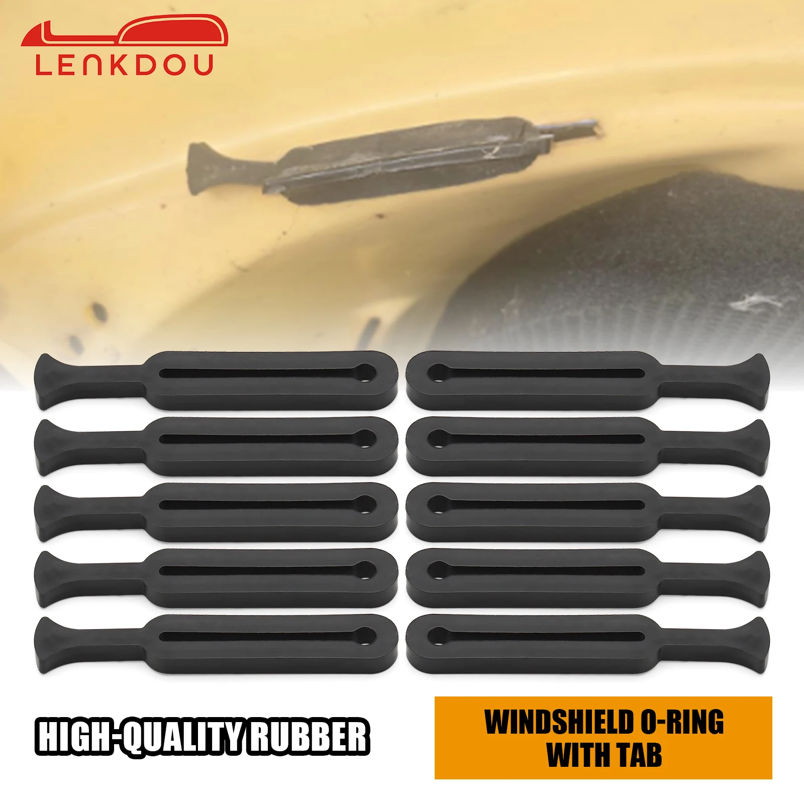 

10x Windshield Rubber Strap O-Rings Gasket For Polaris 5410970,5410387 Ski-Doo 572-0328-00 Yamaha 8K4-77223-00