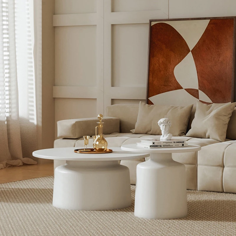 Nordic Coffee Table Floor Mobile Living Room Side Mid Century Modern Round Table Center Mesa De Centro De Sala Garden Furniture