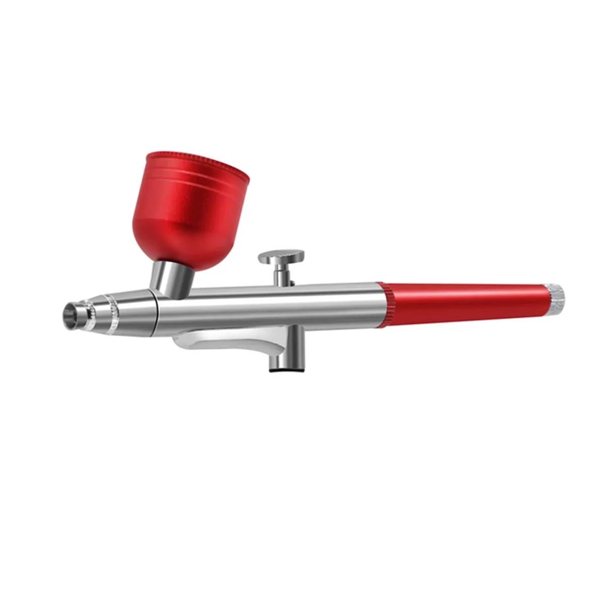 Portable Single Action Airbrush 0.3mm Nozzles Airbrush Pen for Model Cake Nail Car Painting Beauty Inkjet-Red