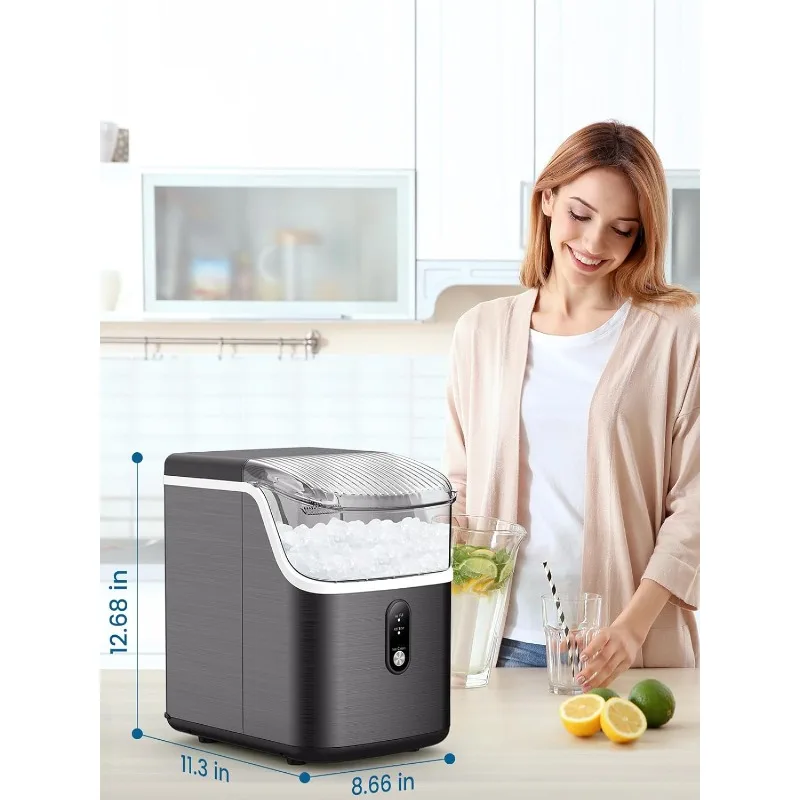 COWSAR Nugget Ice Makers Countertop Soft Chewable Pellet Ice Machine with Auto-Cleaning Function, 35Lbs/24H