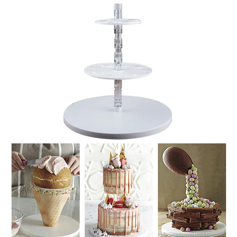 

3 Tiers and Spheres Cake Frame Kit Practical Decorating Tool Waffle Rack Molds Fondant Dessert Structure Baking Supplies