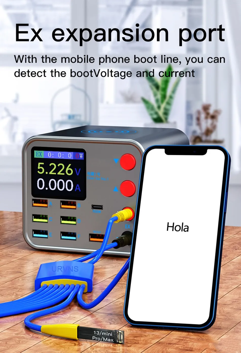 Imagem -05 - Ilepo-estação de Carregador Multifuncional com Tela Led Carregamento Rápido sem Fio Portas Usb Qc3.0 Usb-c pd 20w 120w