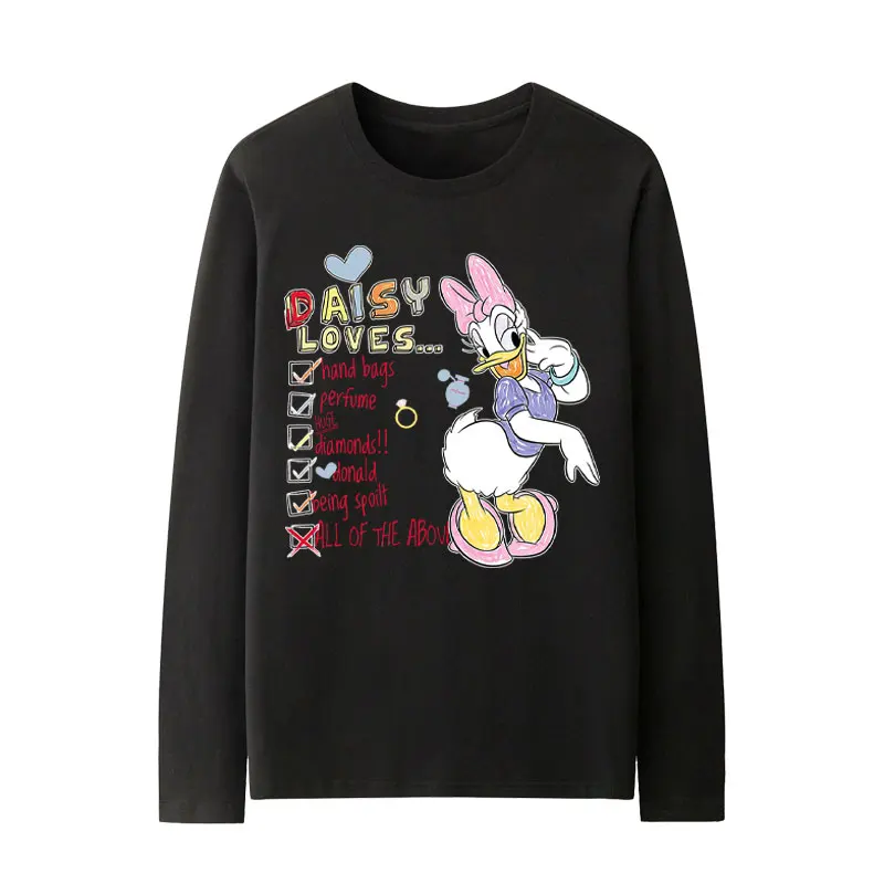 Disney Donald Duck Daisy Joint American Long-sleeved T-shirt Male Cartoon Cartoon Printed Clothes Boy Spring