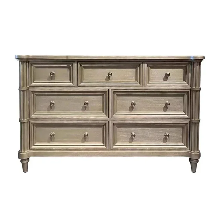 

North American country solid wood chest retro old Mori impression bedroom
