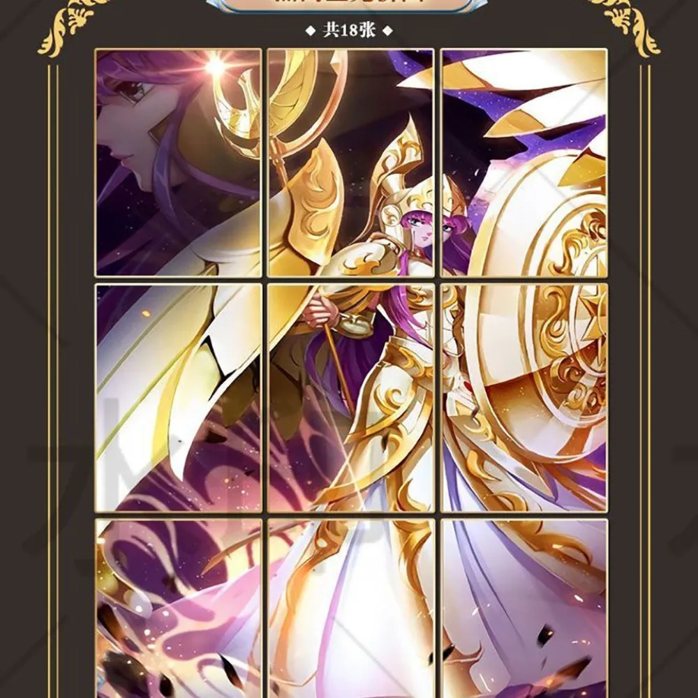 Original Saint Seiya Card Underworld King Chapter Collection Myth Athena Gorgeous Elegant Puzzle Cards Children's Birthday Gift