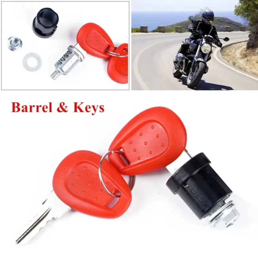 1x Motorcycle Single box Baggage Package Kit 2 Key w/Same Code Replace Lock Barrel