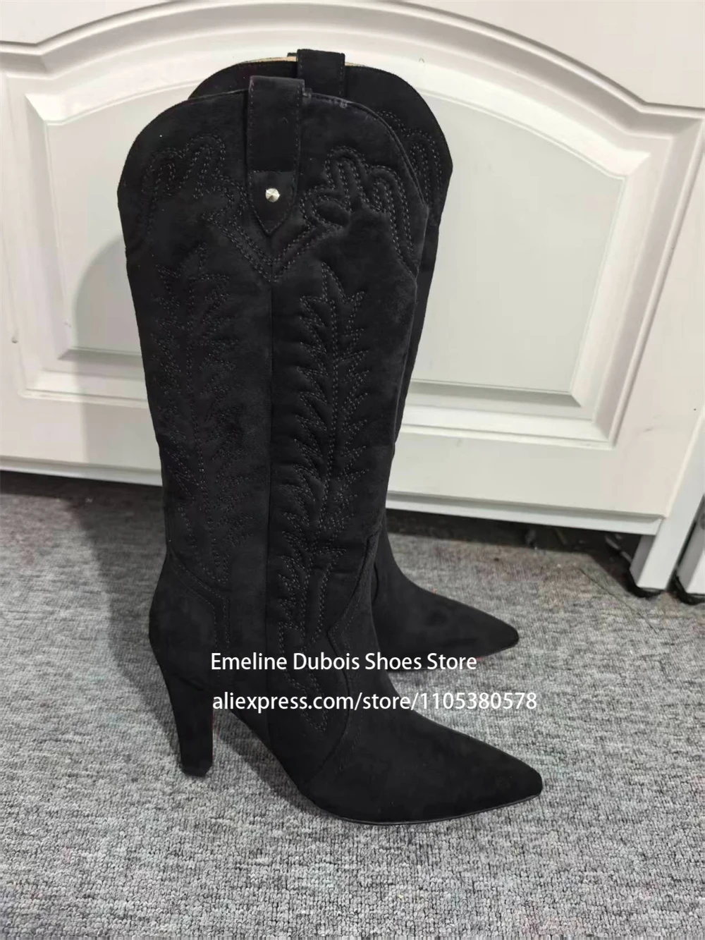 Faux Suede Knee High Cowboy Bo - огляд і ціна Ethnic Wear