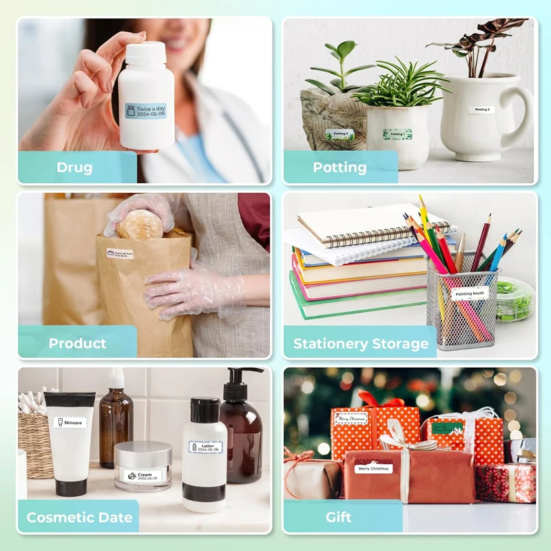 Marklife P15 Label Stickers Thermal Label Tape Paper For Mini Thermal Printer Self-adhesive Paper Roll For D30 P12 Q30 Printer