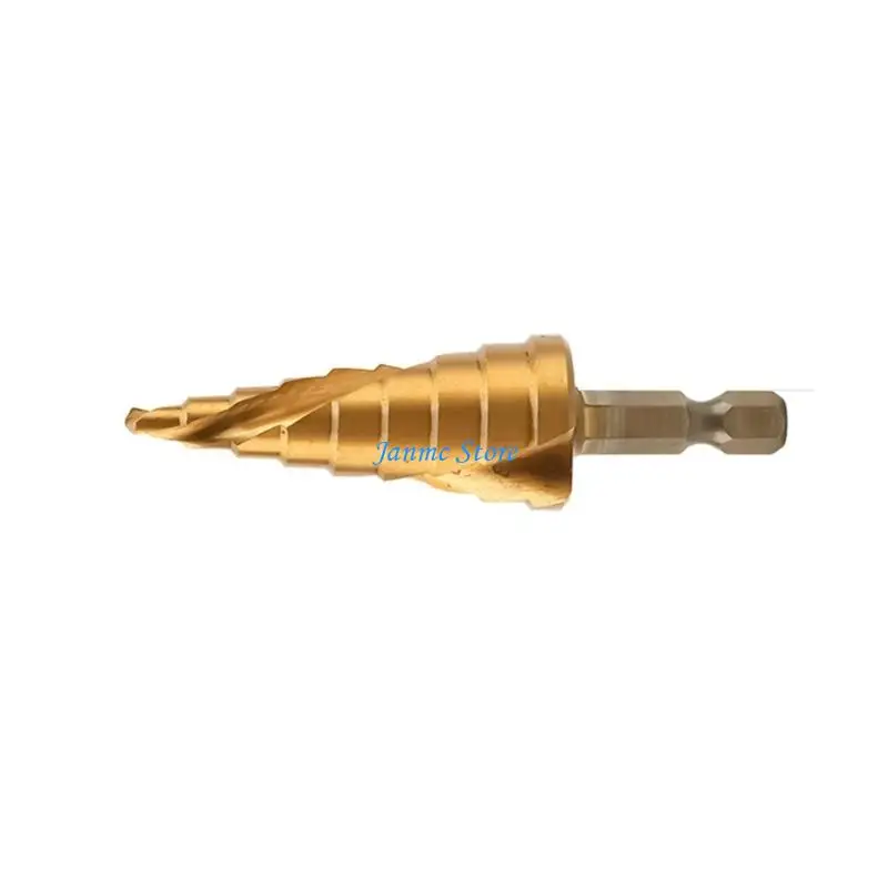 LX0C Step Drill Bit High Speed Steel Hole Cutter Hexagonal Step Cone Drill Bit