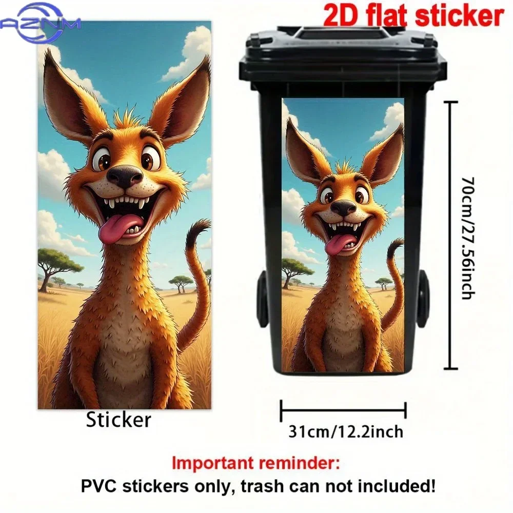 Outdoor Household Trash Bin 2D Printed Decal DIY Renovation Ornament for Dustbin