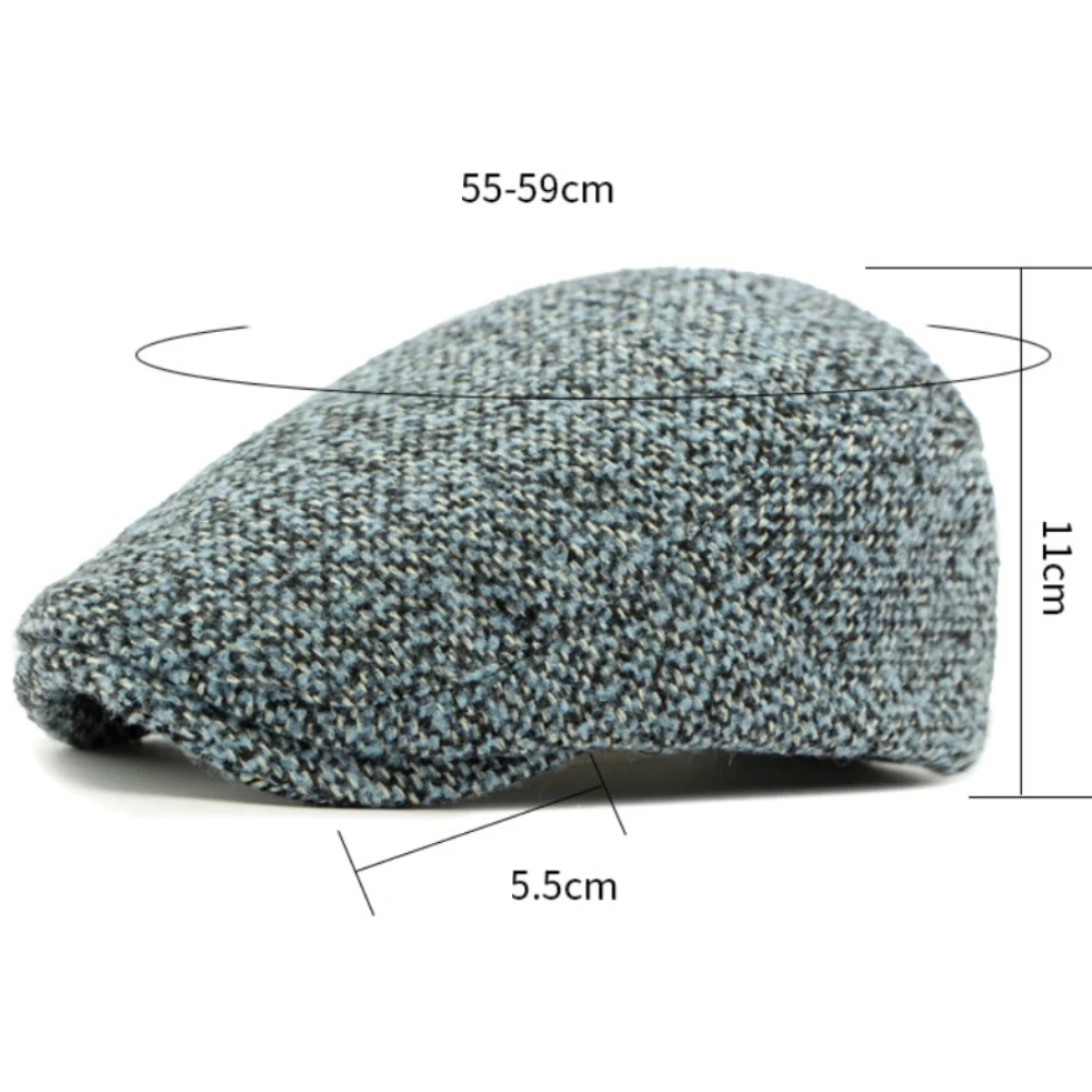 HT4571 Berets Frühling Herbst Winter Hut Kappe Männer Frauen Vintage Künstler Maler Baskenmütze Hut Gestrickte Ivy Flache Kappe Männlich Weiblich Baskenmütze Kappe – Detail 1