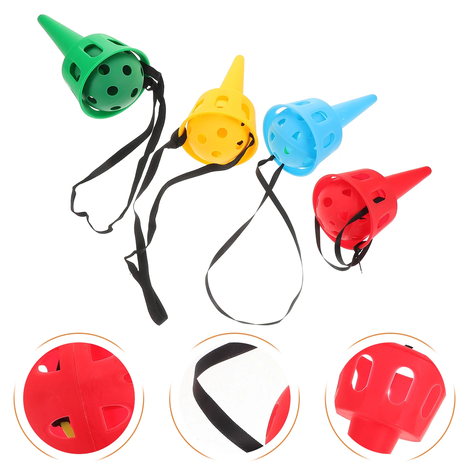 

4Sets Kids Outdoor Play Equipment Toss Catch Ball Game Enhancing Hand Eye Coordination Sensory Training Outdoor Toys for Kids