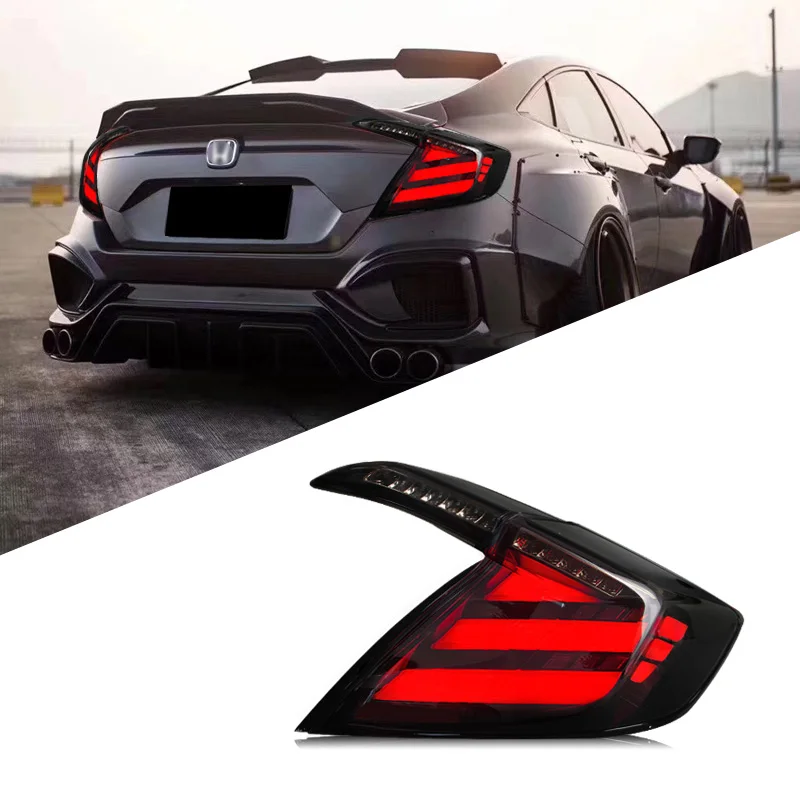 

For Honda tenth generation Civic 2016-2021 taillight assembly modified without LED running water steering rear taillight