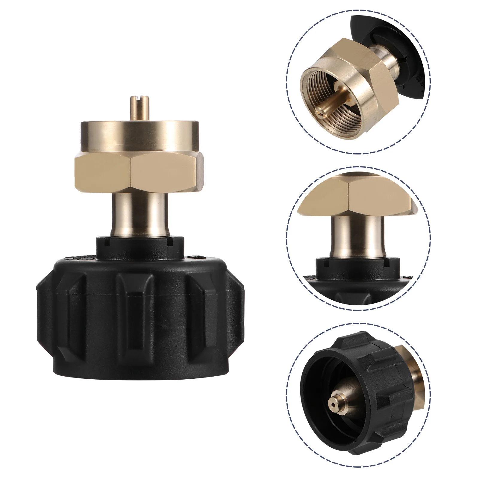 

Outdoor Camping Gastransfer Adapter Us Standard 7/8Inch 14T Left Thread 1Inch 20T Fine Thread For Bbq Gasrefill Tool Propane