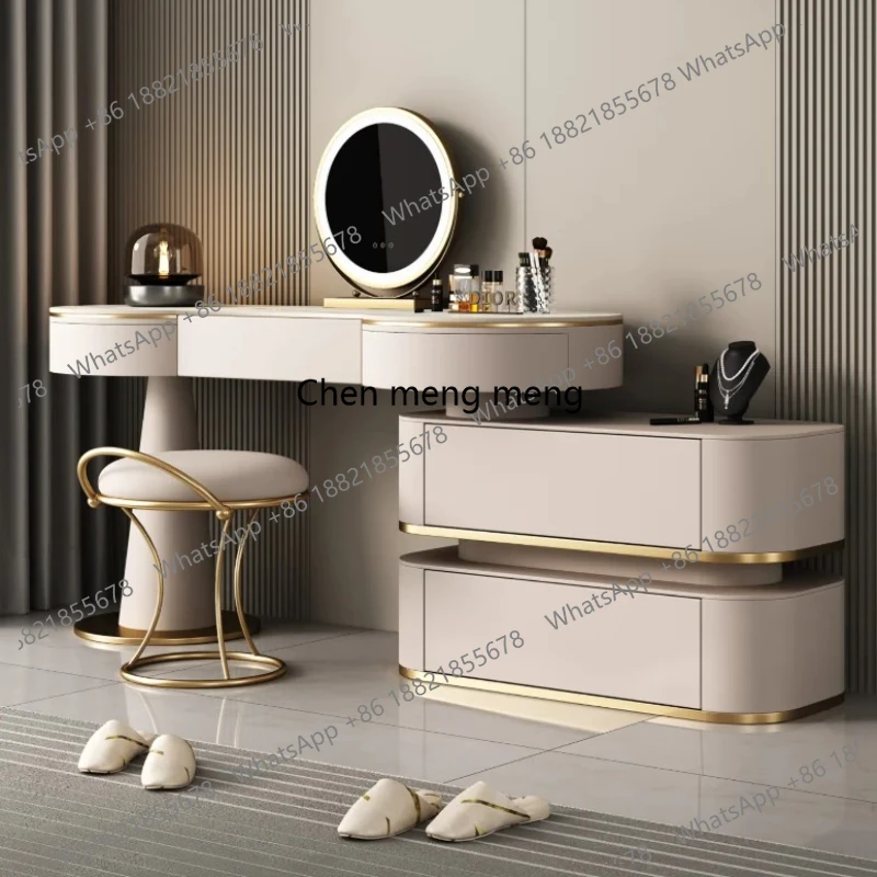 

Led Light Design Dressing Table Mirror Organizer Luxury Bedroom Dressing Table Girls Aesthetic Tocador De Maquillaje Furniture