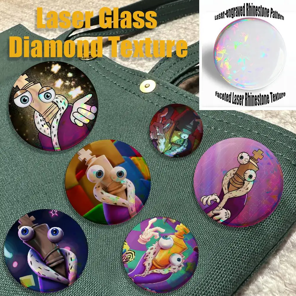 Cartoon K-Kinger Enamel Pins Funny Cartoon Characters Badge Fashion Jewelry Accessories Round Snap-in Brooch on Backpack
