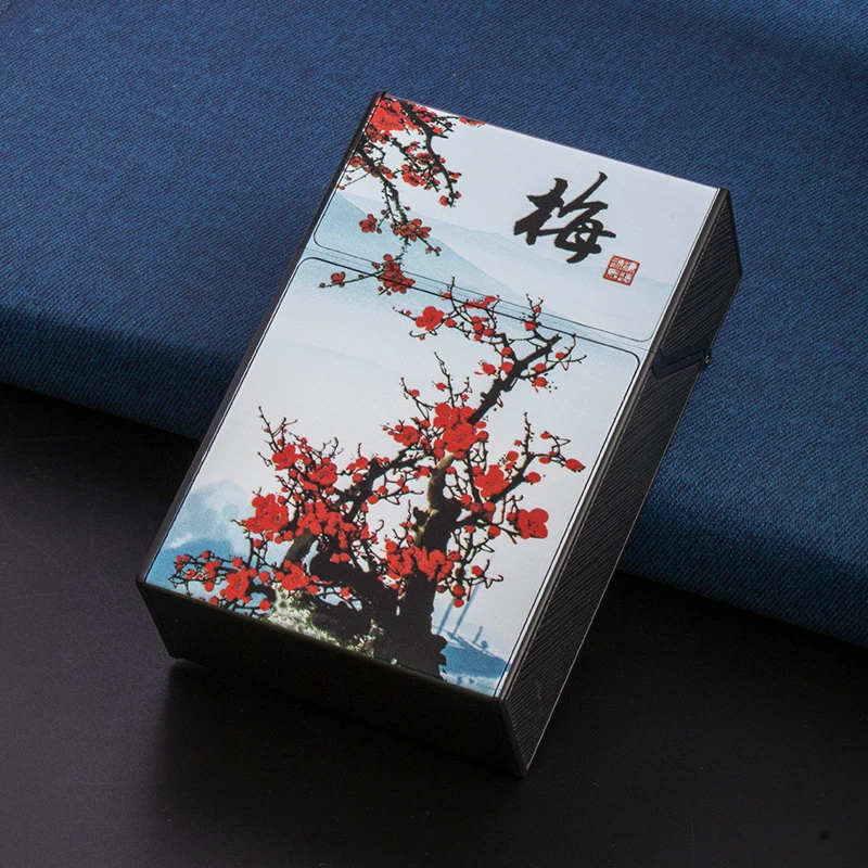 

Новый портативный футляр для сигарет на 20 штук из алюминиевого сплава с откидной крышкой, мягкий/жесткий, мужской, персонализированный, с цветной печатью, высококачественный, пустой футляр