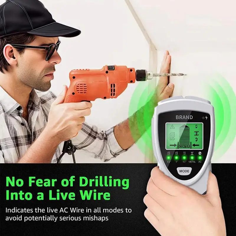 

SH301 Wall Stud Finder Sensor Pipe Finder Wall Detector Hidden Line Finding Backlit AC Wood Metal Finder Cable Wires Tracker