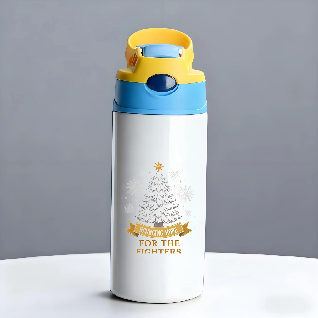 304 스테인리스 스틸 보온컵 + 크리스마스 트리 빨대컵 베이징 희망 전사 에디션 크리스마스 선물 어린이 물컵 세트