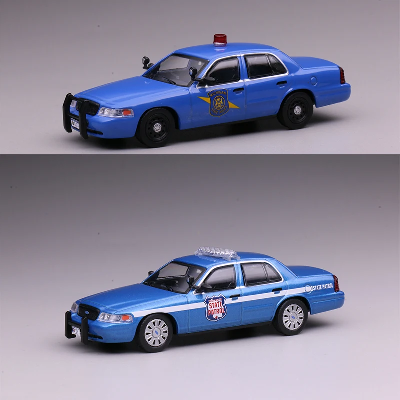 596 1/64 مقياس CV الشرطة محاكاة سبيكة سيارة نموذج عرض ثابت تحصيل لعبة هدية تذكارية الديكور