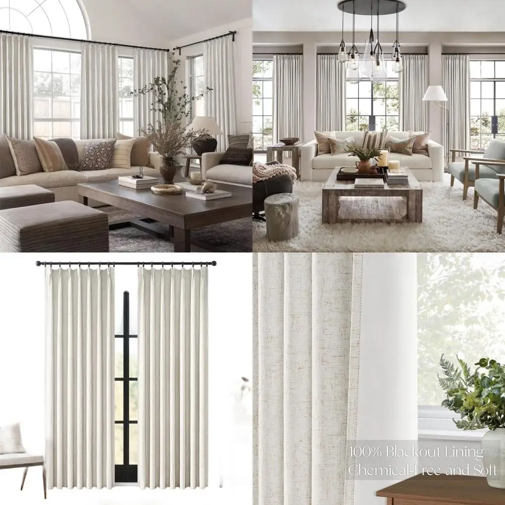 

Пользовательские 86 черные двойные плиссированные шторы, стиль фермерского дома в стиле бохо, теплоизоляция и звукоизоляция для патио и эркера