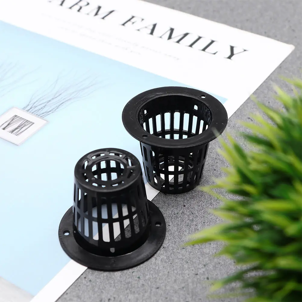 

100 Pcs Hydroponic Basket Plant Cups Nursery Soilless Culture Plastic Net Vase Garden Balcony Flower Pot Planter Growing