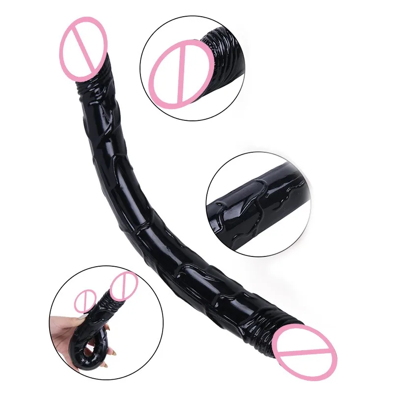 Długi podwójny penis Dildo Duży penis Dla dorosłych Dildo analne Wtyczki Ealistic Gay Zabawka dla kobiet Masturbator Cock Lesbian Goder Consolador 18