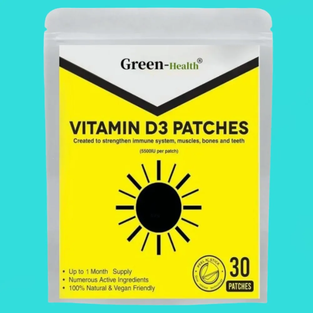 Vitamin D3 Transdermal Patches 5500iu High Strength - 30 Patches One Month Supply